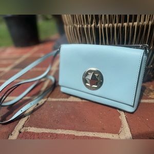Kate Spade Crossbody Leather Purse with Pyramid Turn Closure